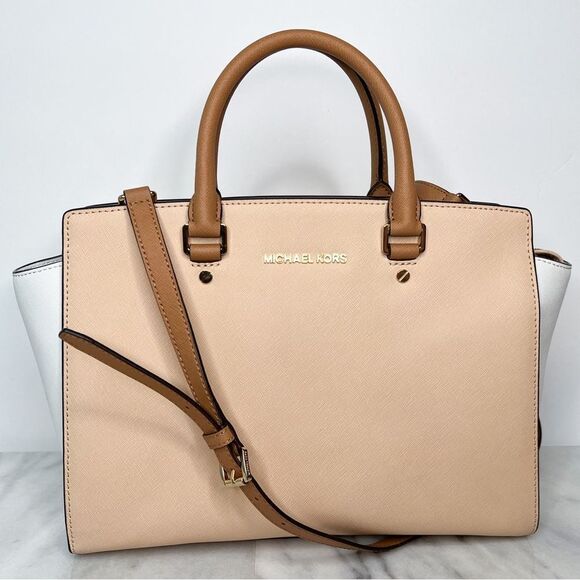 MICHAEL Michael Kors Cream and Tan Crossbody Bag - Picture 9 of 9